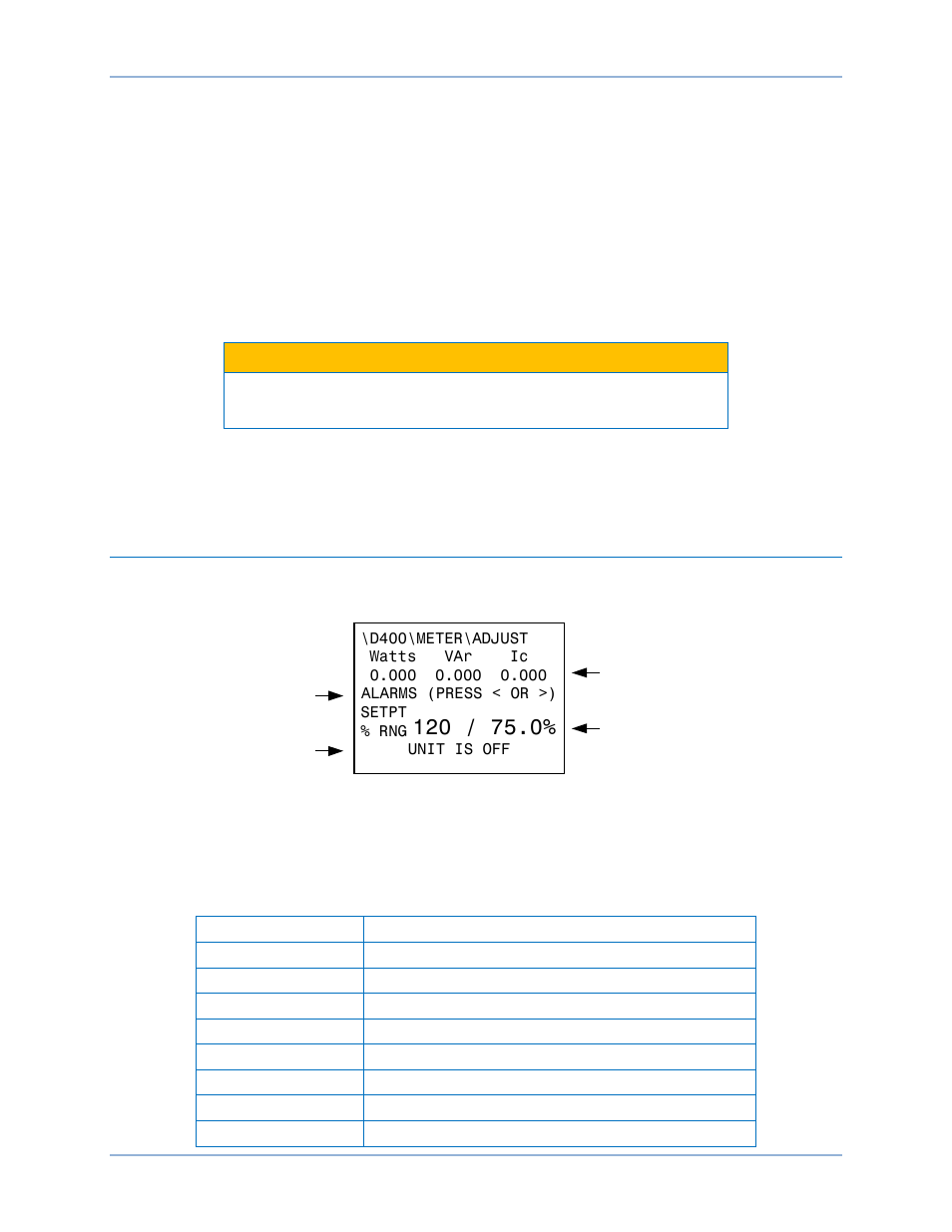 Metering screen, Metering values | Basler Electric DECS-400 User Manual | Page 34 / 250