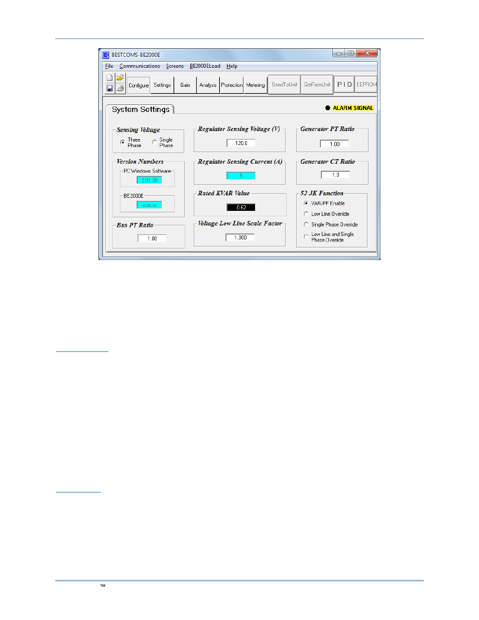 Setting adjustments | Basler Electric BE2000E User Manual | Page 46 / 82