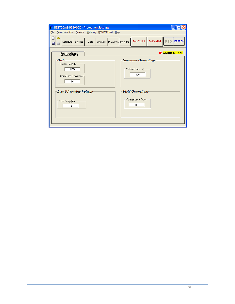 Metering, operation and alarms | Basler Electric BE2000E User Manual | Page 57 / 82