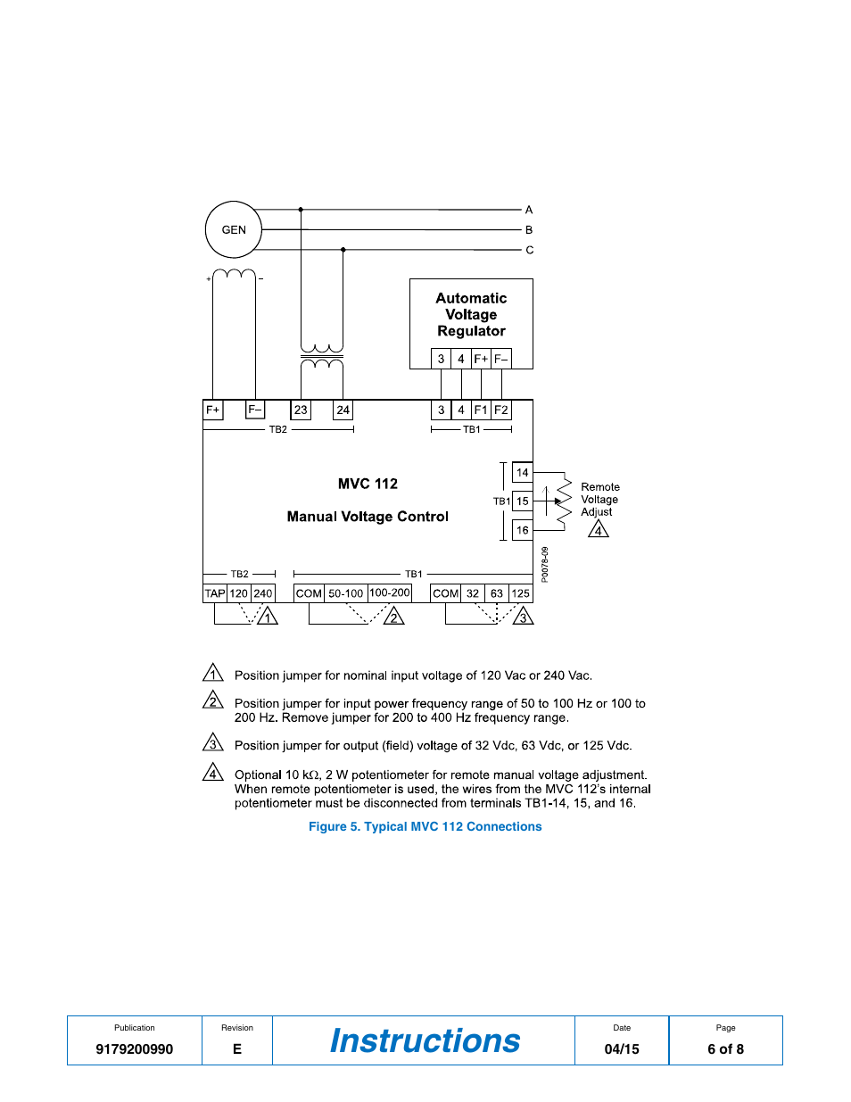 Instructions | Basler Electric MVC112 User Manual | Page 6 / 8