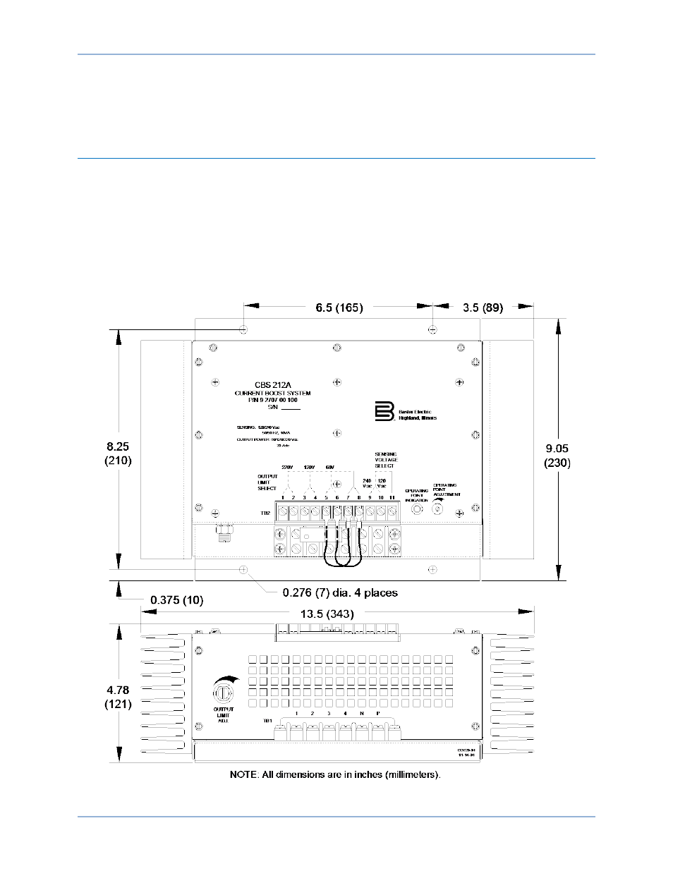 Installation, Mounting, Current boost module | Testing | Basler Electric CBS 212A User Manual | Page 13 / 28