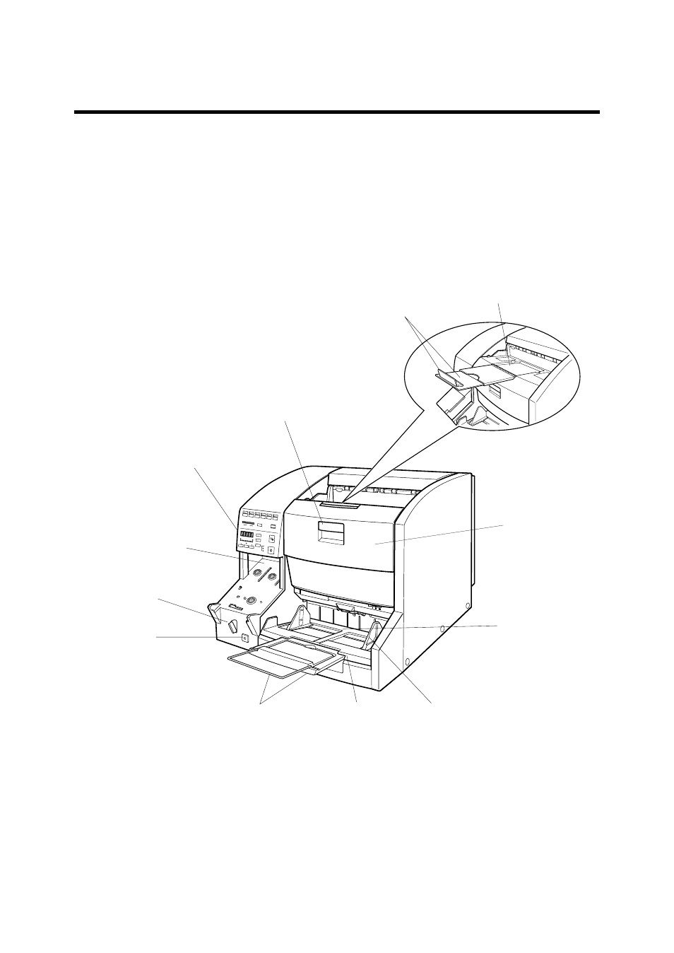 Names and functions of parts, Front view | Canon DR-5060F User Manual | Page 14 / 92