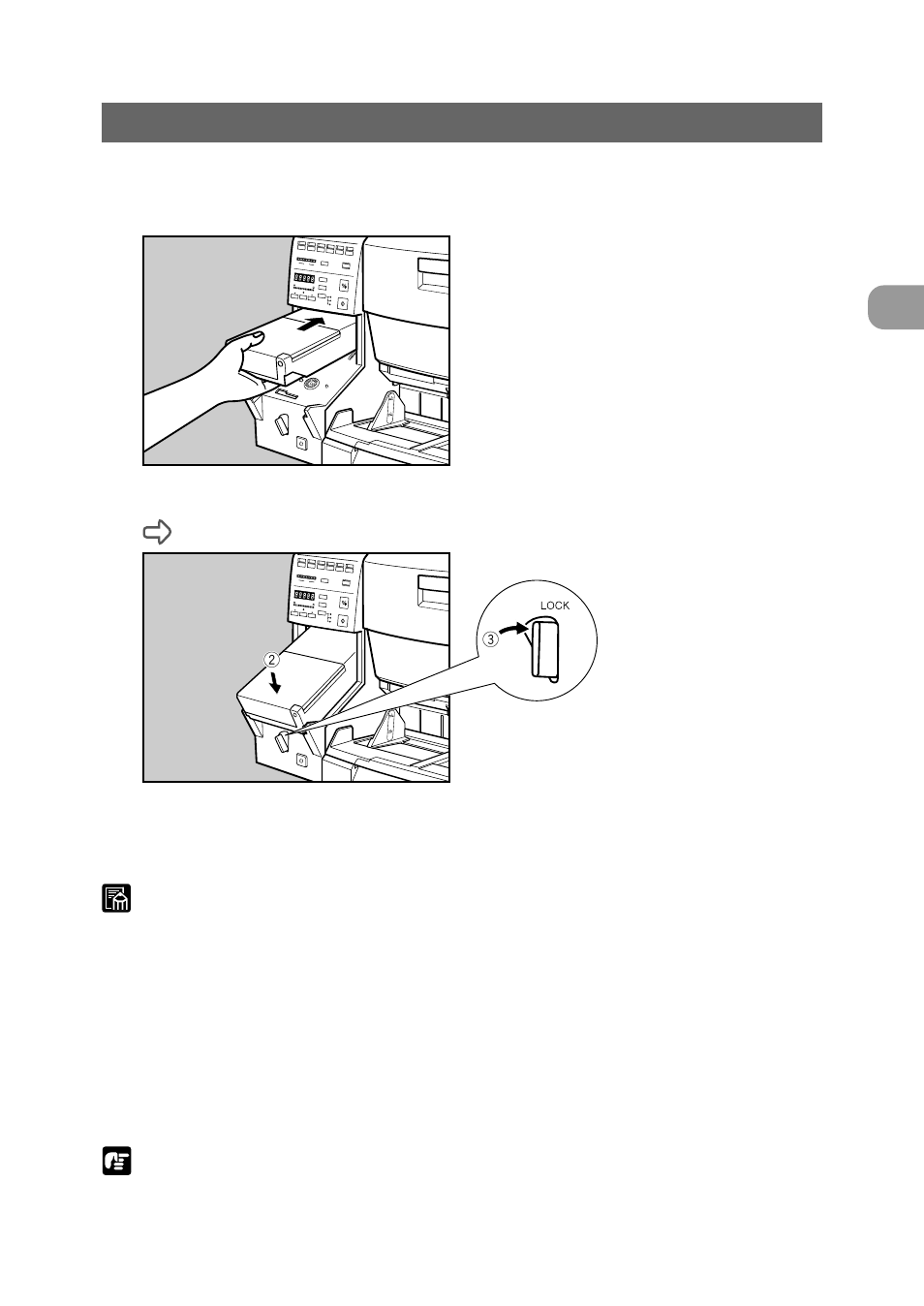 Loading the camera unit in the dr-5060f, Push the camera unit down onto the main unit | Canon DR-5060F User Manual | Page 31 / 92