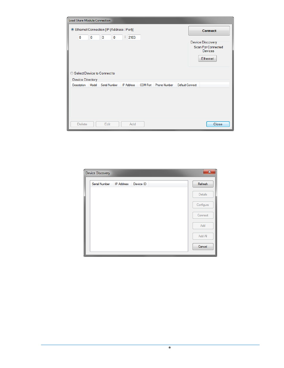 Figure 4-8. load share module connection -7, Figure 4-9. device discovery -7 | Basler Electric DGC-2020 User Manual | Page 117 / 620