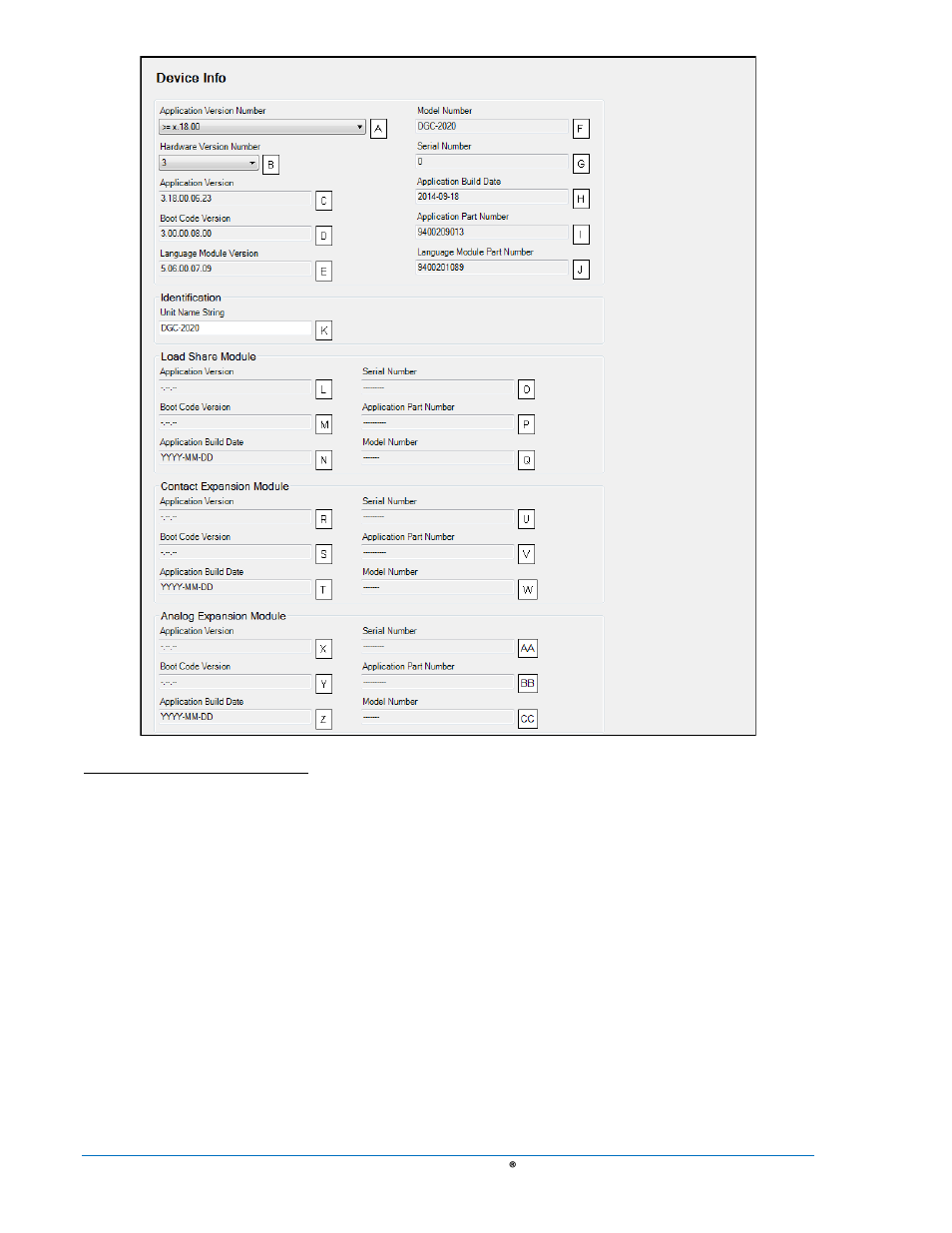 Figure 4-16. device info -16 | Basler Electric DGC-2020 User Manual | Page 126 / 620