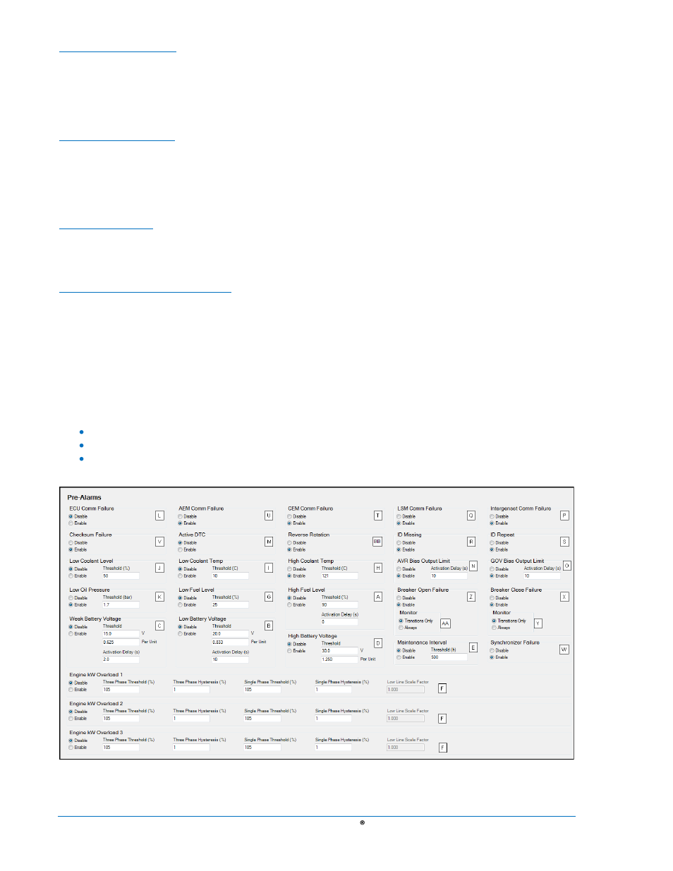 Figure 4-48. pre-alarms -56 | Basler Electric DGC-2020 User Manual | Page 166 / 620