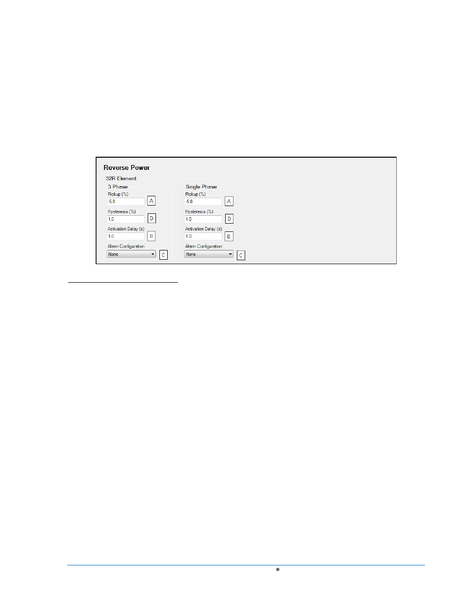 Loss of excitation protection (40q), Loss of excitation protection (40q) -65, Figure 4-55. reverse power -65 | Basler Electric DGC-2020 User Manual | Page 175 / 620