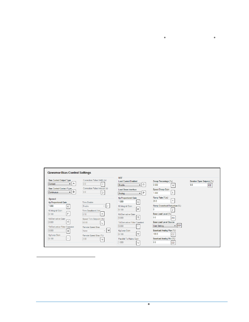 Figure 4-68. governor bias control settings -85 | Basler Electric DGC-2020 User Manual | Page 195 / 620