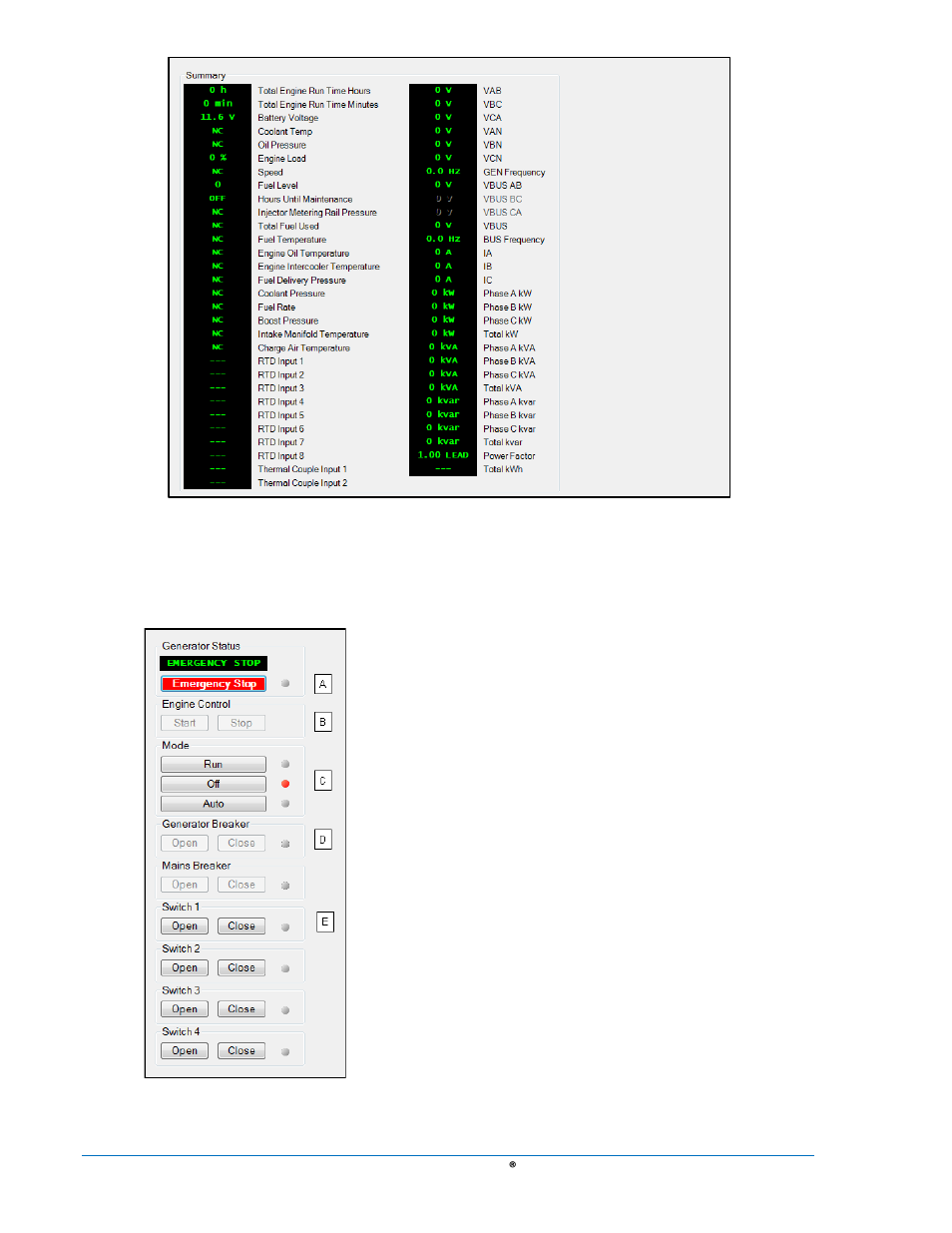 Control, Control -112, Figure 4-112. metering, summary -112 | Figure 4-113. metering, control -112 | Basler Electric DGC-2020 User Manual | Page 222 / 620