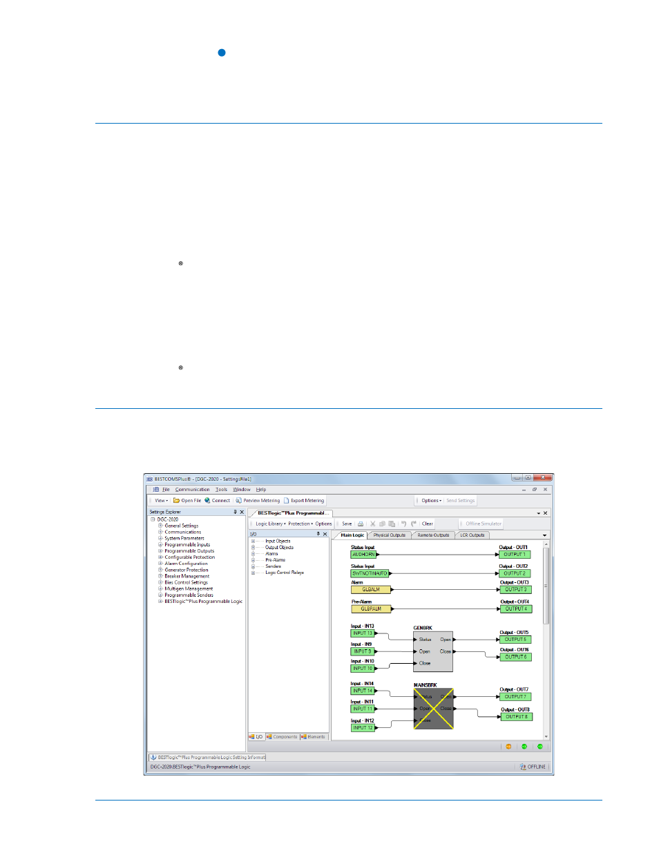 Introduction, Overview of bestlogic™plus, Section 5 | Bestlogic, Plus programmable logic -1, Introduction -1, Overview of bestlogic, Plus -1, Plus programmable logic, Plus | Basler Electric DGC-2020 User Manual | Page 229 / 620