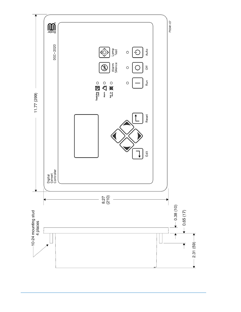 Figure 6-2. overall dimensions -2 | Basler Electric DGC-2020 User Manual | Page 268 / 620