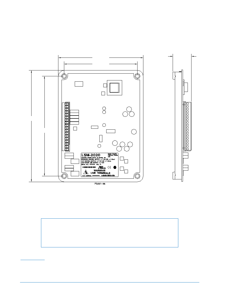 Mounting, Connections, Mounting -6 | Connections -6, Terminations -6, Figure 9-3. lsm-2020 overall dimensions -6, Terminations | Basler Electric DGC-2020 User Manual | Page 376 / 620