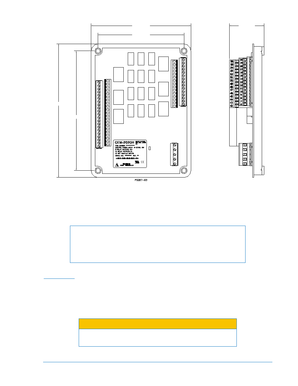 Connections, Connections -5, Terminations -5 | Figure 10-2. cem-2020h overall dimensions -5, Caution | Basler Electric DGC-2020 User Manual | Page 391 / 620