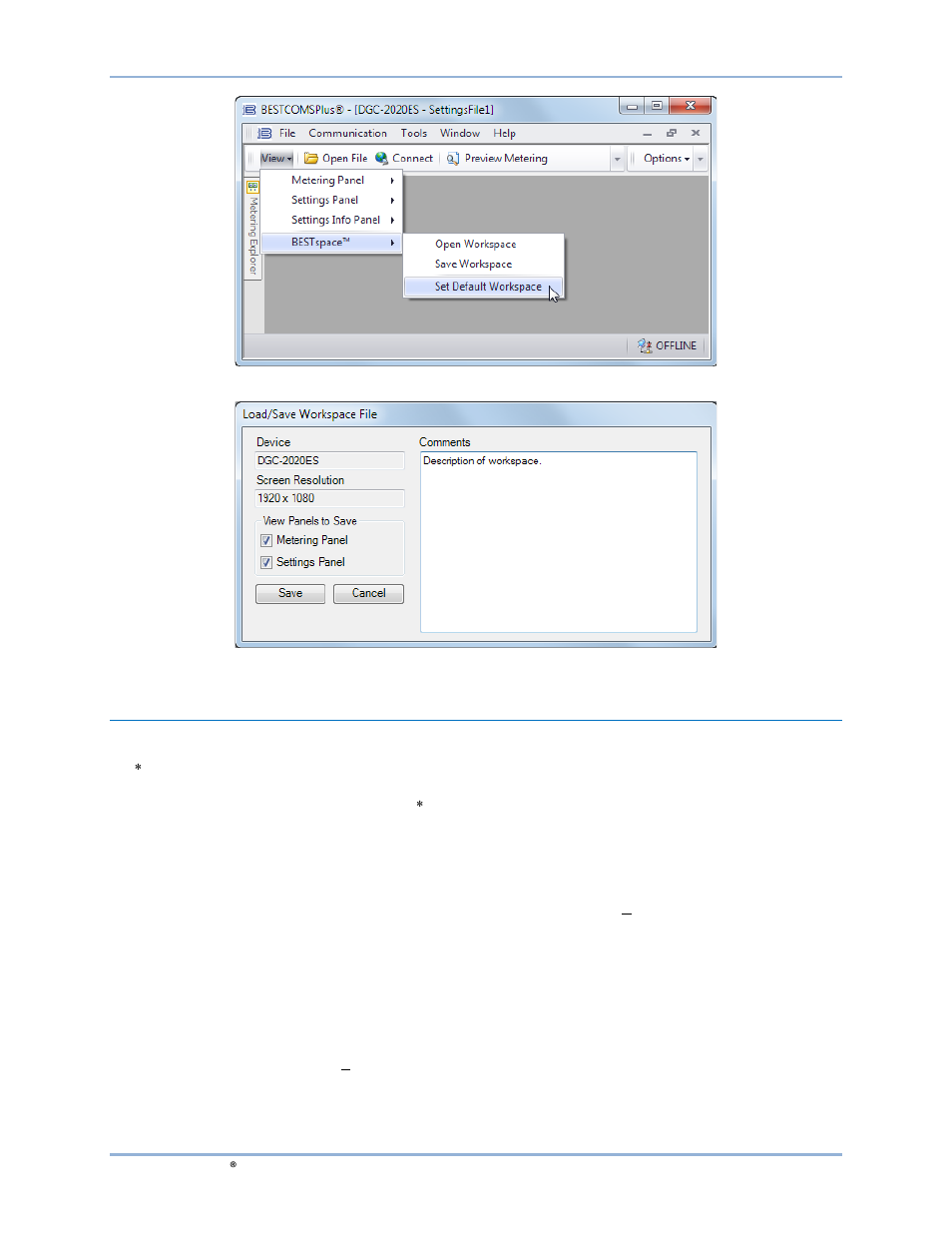 Settings file management | Basler Electric DGC-2020ES User Manual | Page 116 / 252