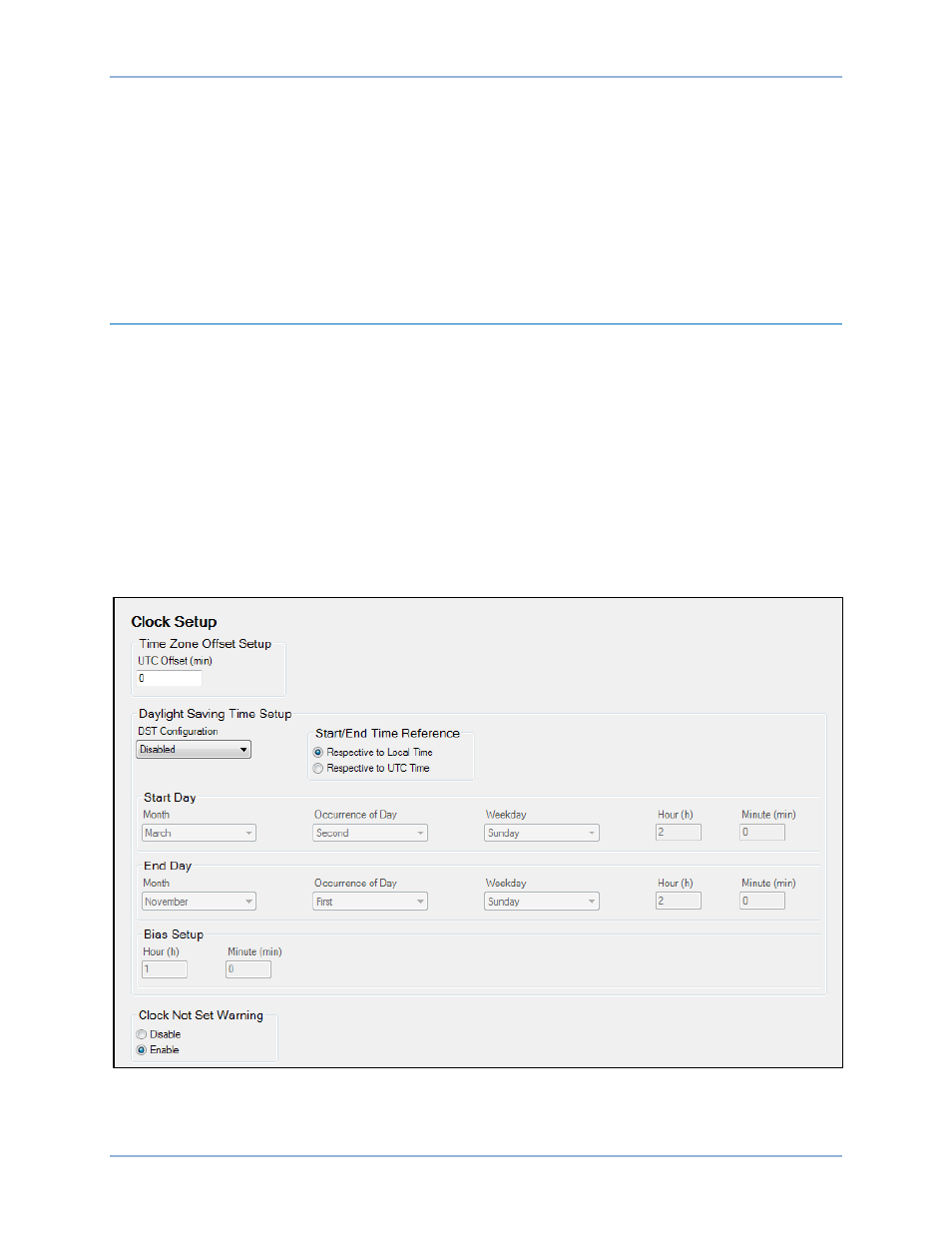 Timekeeping, Clock setup | Basler Electric DGC-2020ES User Manual | Page 175 / 252