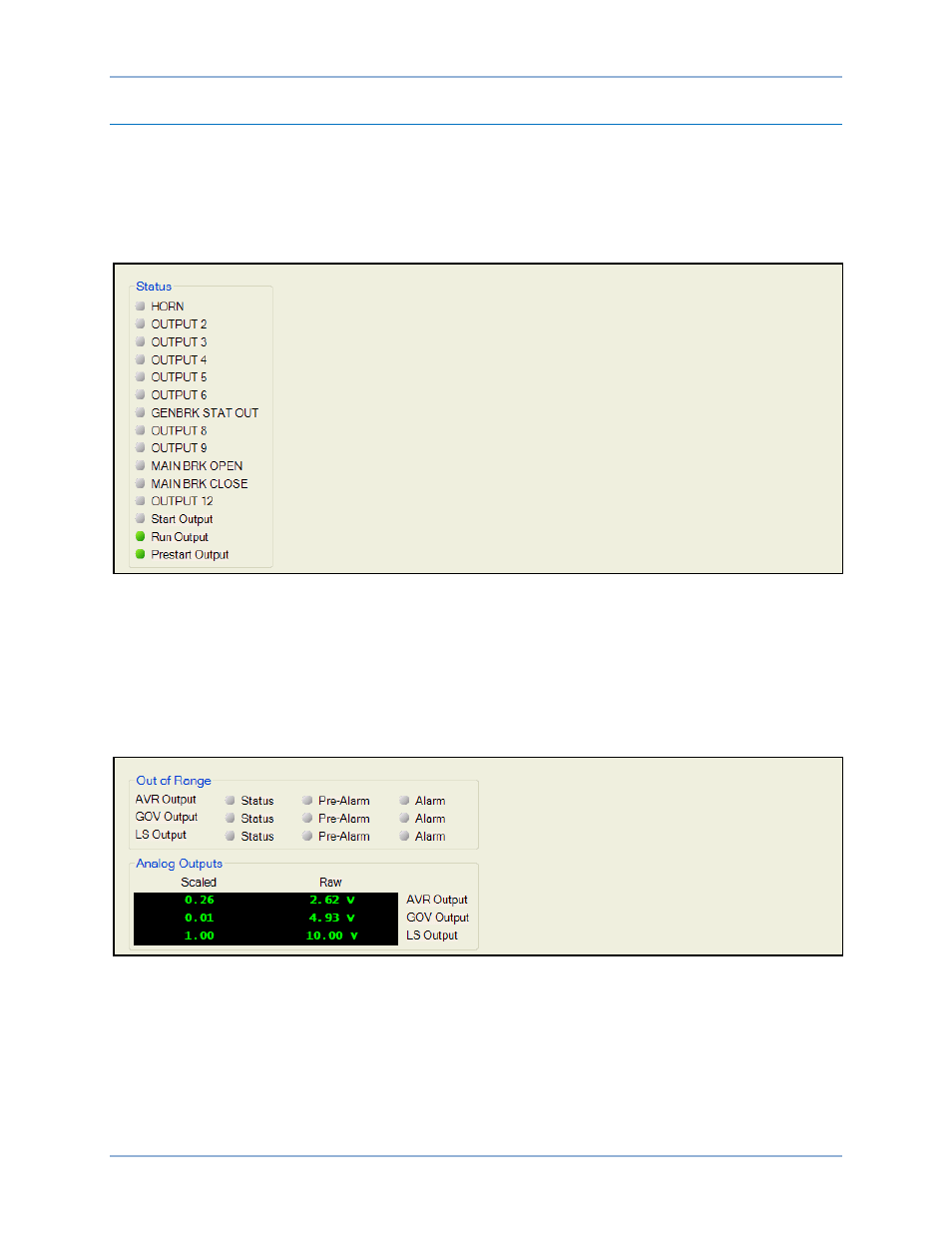 Outputs, Contact outputs, Analog outputs | Configurable elements | Basler Electric DGC-2020HD User Manual | Page 177 / 404