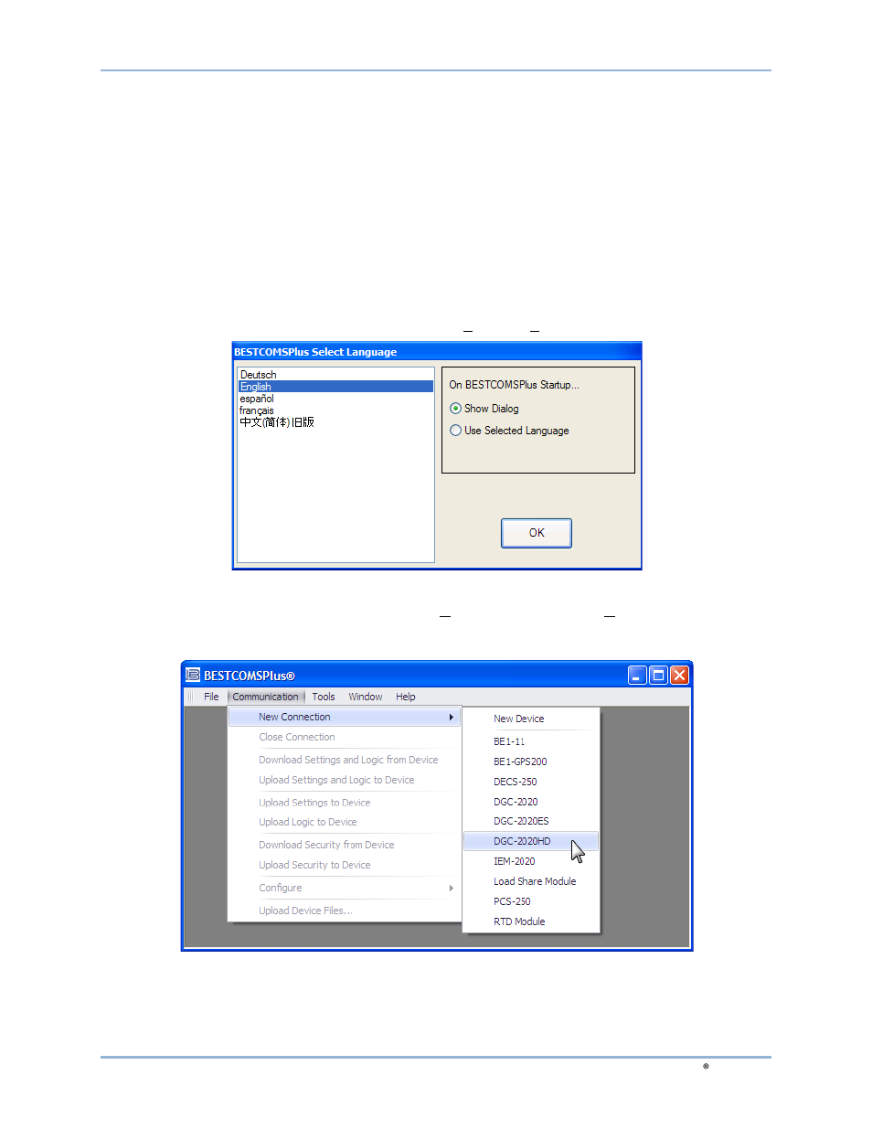 Connect a usb cable | Basler Electric DGC-2020HD User Manual | Page 205 / 404