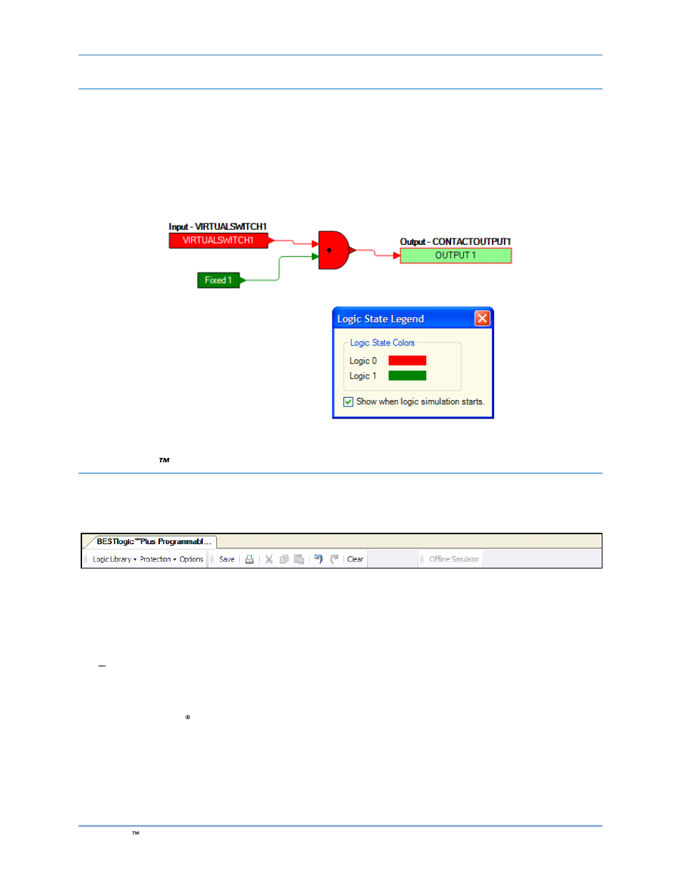 Offline logic simulator, Bestlogic™plus file management, Saving a bestlogicplus file | Opening a bestlogicplus file, Bestlogic, Plus file management, Bestlogic ™plus file management | Basler Electric DGC-2020HD User Manual | Page 246 / 404