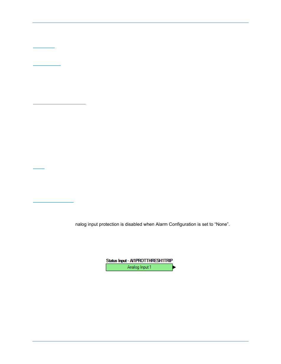 Input type, Arming delay, Out-of-range alarm type | Ranges, Thresholds, Mode, Alarm configuration, Logic connections, Operational settings | Basler Electric DGC-2020HD User Manual | Page 323 / 404