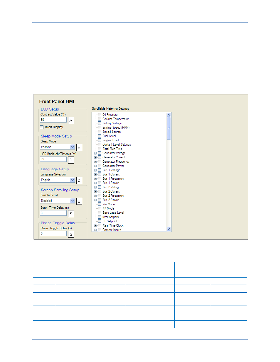 Language selection, Scrolling screens | Basler Electric DGC-2020HD User Manual | Page 59 / 404