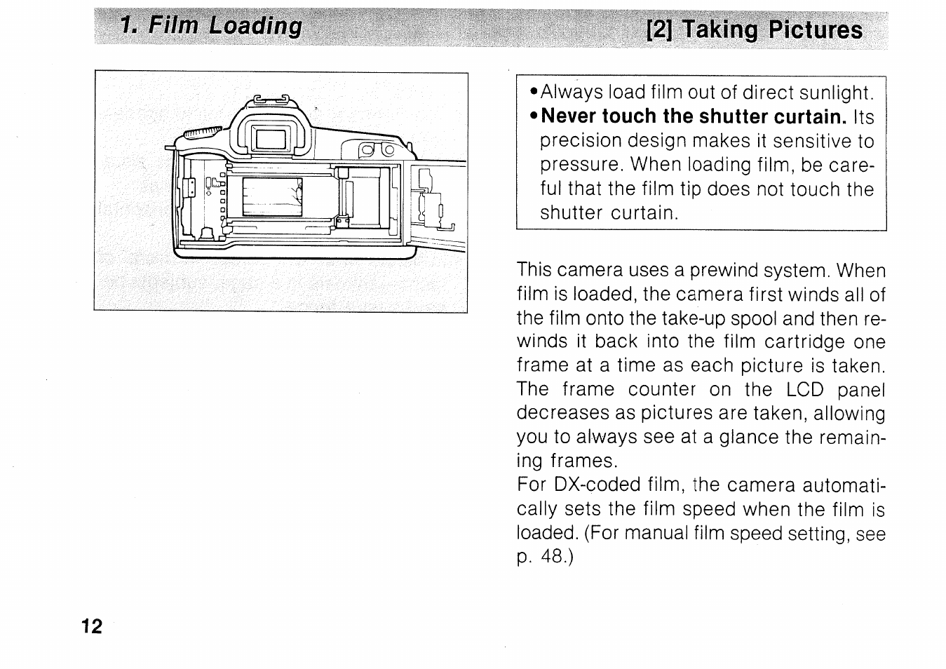 1] preparations | Canon EOS 1000N User Manual | Page 13 / 109