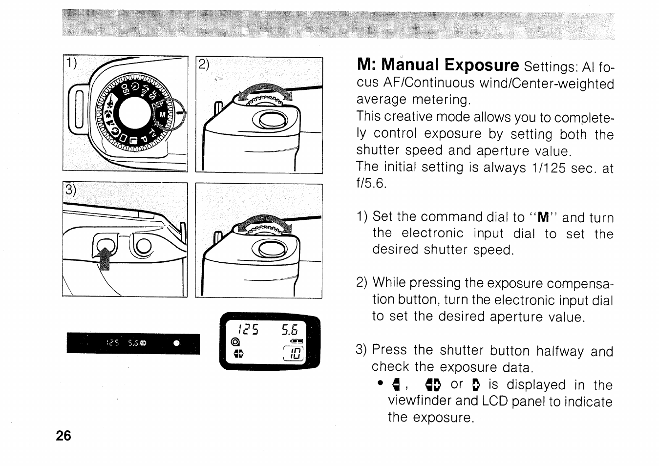 Blinking shutter speed (camera shake warning) | Canon EOS 1000N User Manual | Page 27 / 109