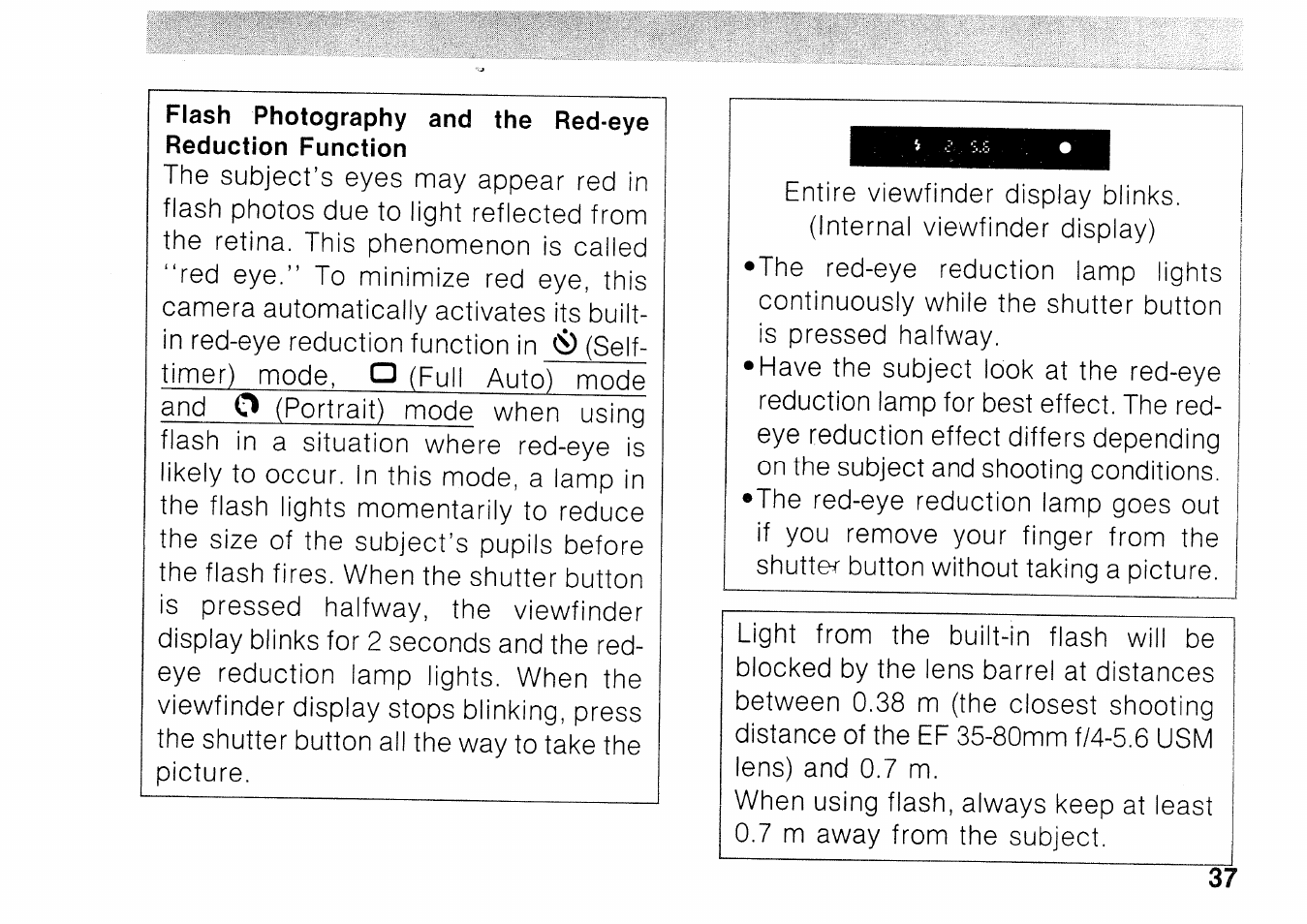 Creative zone, Checking the exposyre | Canon EOS 1000N User Manual | Page 38 / 109