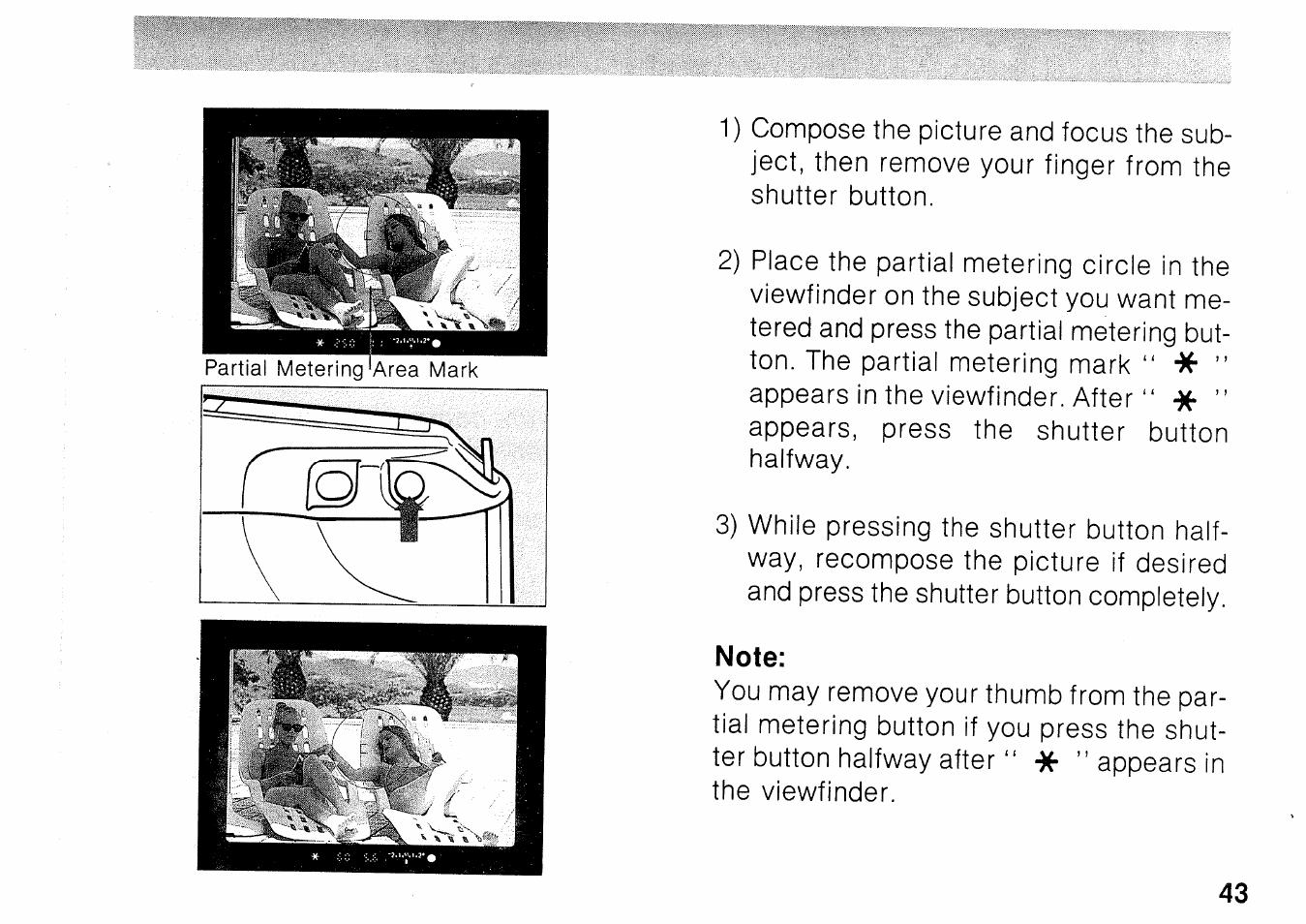 Checking the exposure | Canon EOS 1000N User Manual | Page 44 / 109