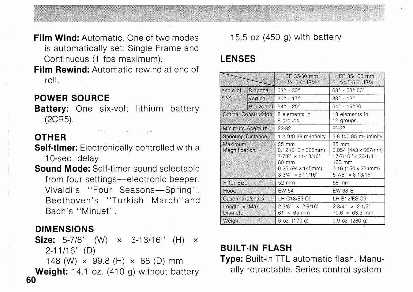 Canon EOS 1000N User Manual | Page 61 / 109