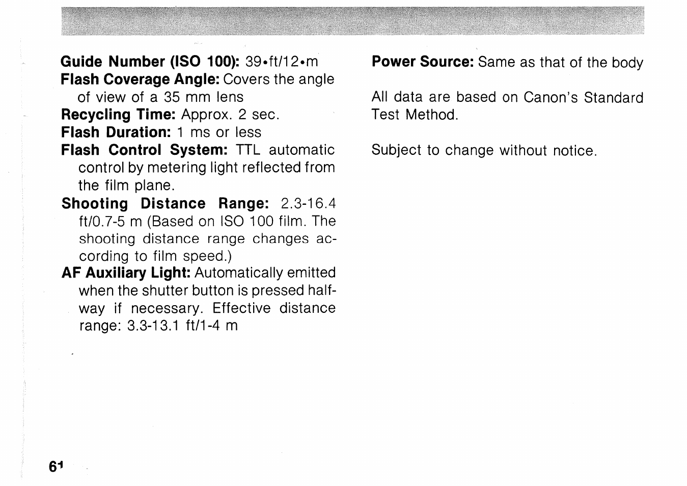 Setting the sound mode (••»;>), Sound setting, Setting the sound mode | Canon EOS 1000N User Manual | Page 62 / 109