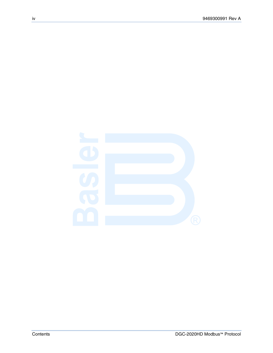 Basler Electric DGC-2020HD Modbus Protocol User Manual | Page 6 / 318