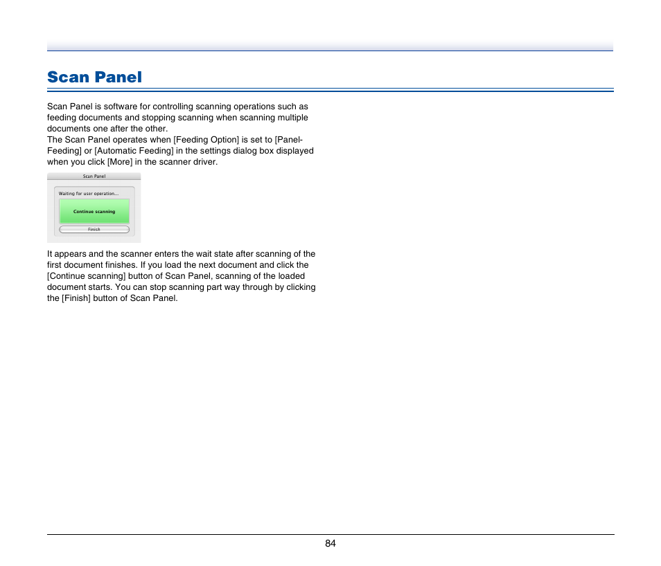 Scan panel | Canon P-150M User Manual | Page 84 / 105