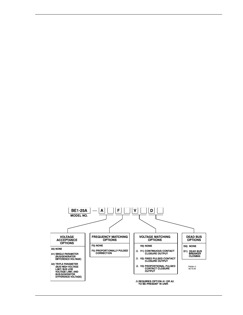 Model and style number, Model and style number -5, Figure 1-2. style number identification chart -5 | Basler Electric BE1-25A User Manual | Page 15 / 90