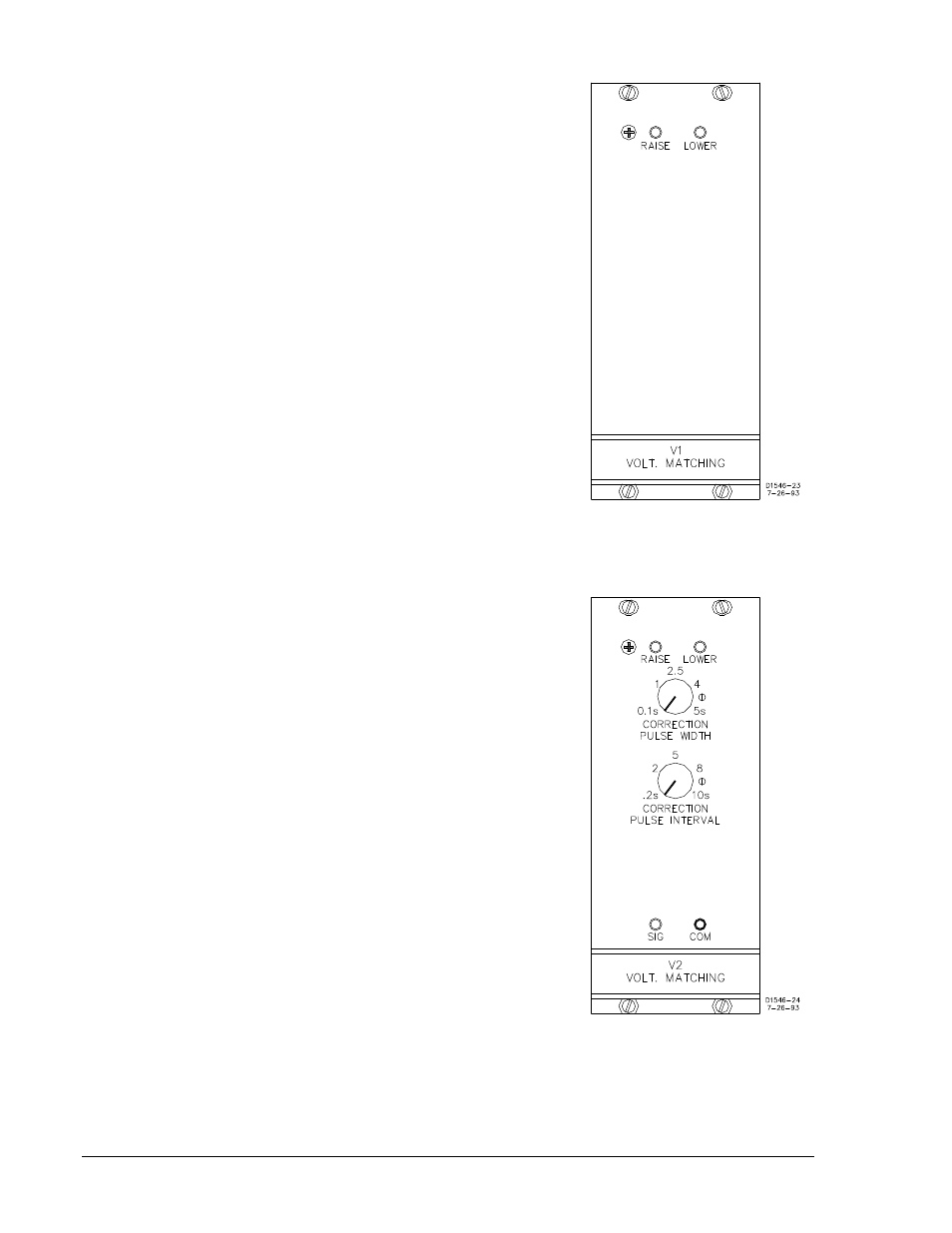Voltage matching module v1, Voltage matching module v2, Voltage matching module v2 -10 | Basler Electric BE1-25A User Manual | Page 30 / 90