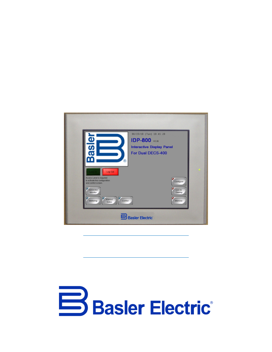 Basler Electric IDP-800 User Manual | 70 pages