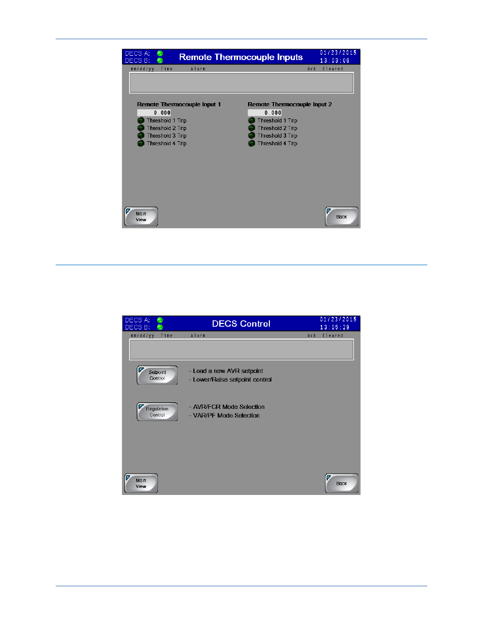 Decs control, Setpoint control | Basler Electric IDP-800 User Manual | Page 47 / 70