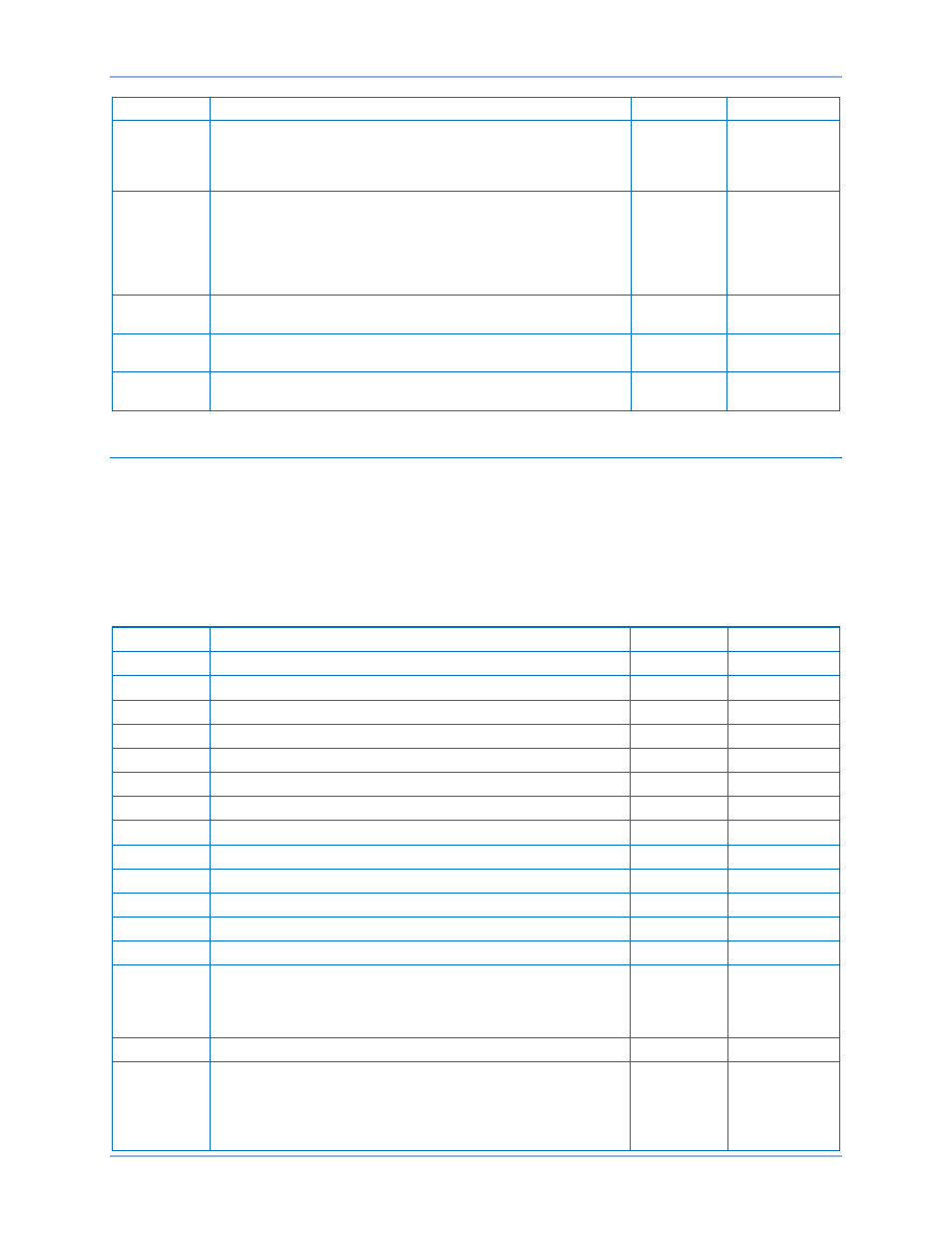 Decs-200, decs-250, and decs-250n register tables | Basler Electric IDP-800 User Manual | Page 50 / 70