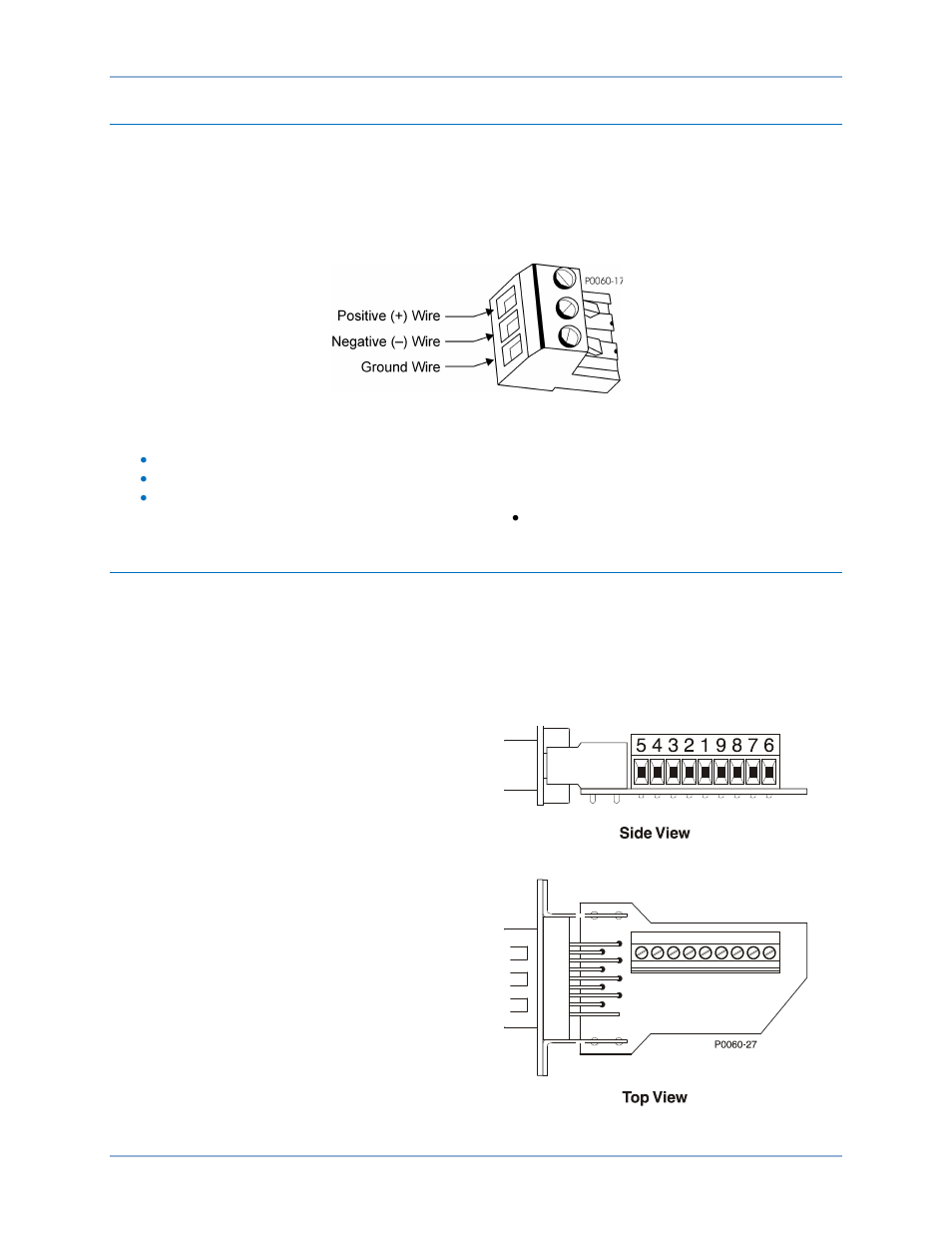 Control power connections, Communication connections, Serial communication | Basler Electric IDP-800 User Manual | Page 60 / 70