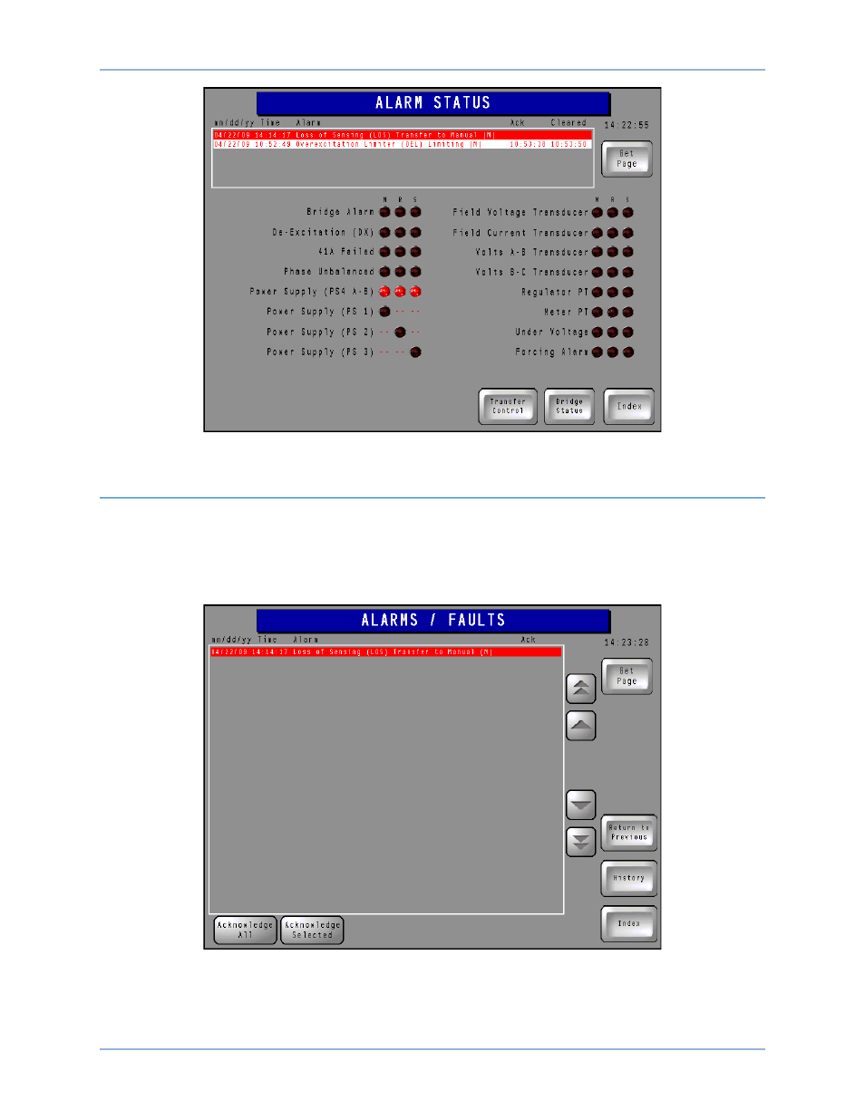 Active alarms/faults | Basler Electric IDP-1200 User Manual | Page 27 / 90