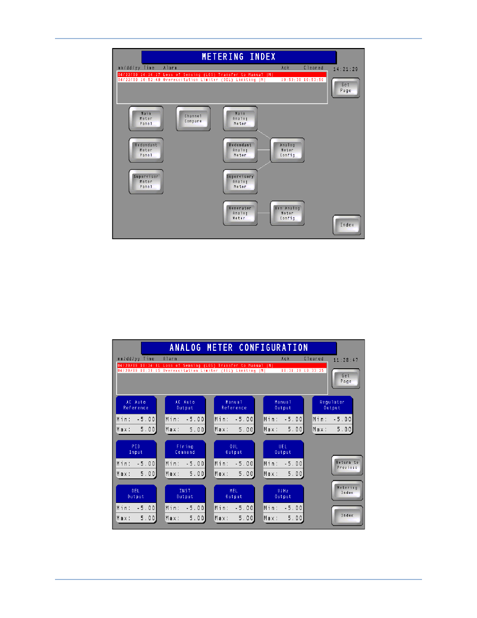 Analog meter config button | Basler Electric IDP-1200 User Manual | Page 47 / 90