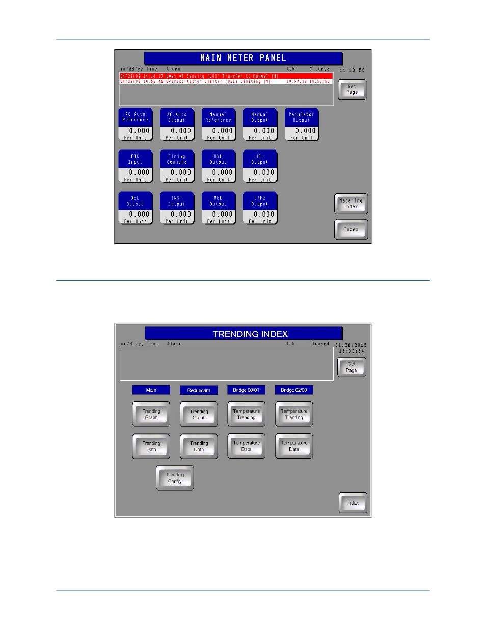 Trending index, Trending config button | Basler Electric IDP-1200 User Manual | Page 51 / 90