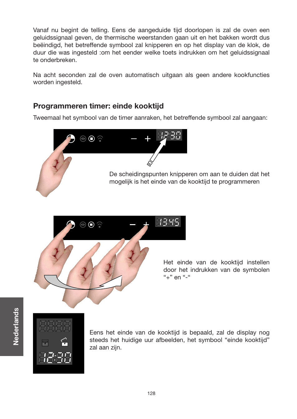 Programmeren timer: einde kooktijd | Baumatic BO920TS User Manual | Page 131 / 162