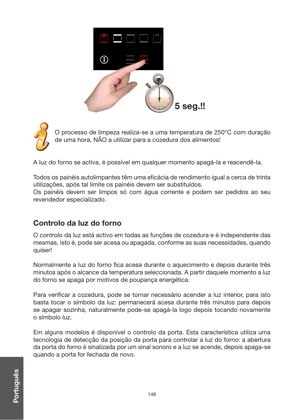 5 seg, 5 sec | Baumatic BO920TS User Manual | Page 151 / 162