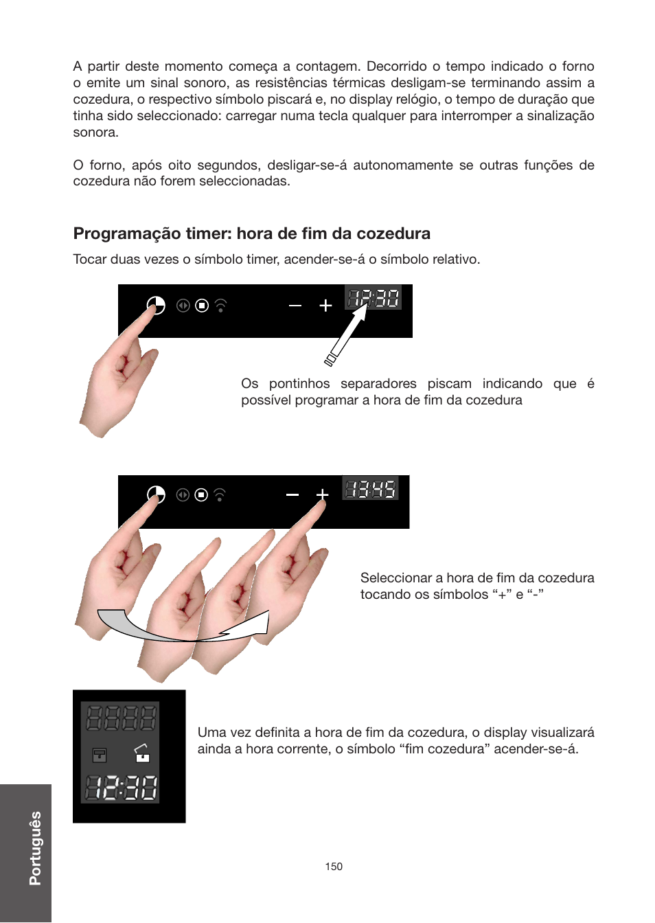 Programação timer: hora de fim da cozedura | Baumatic BO920TS User Manual | Page 153 / 162