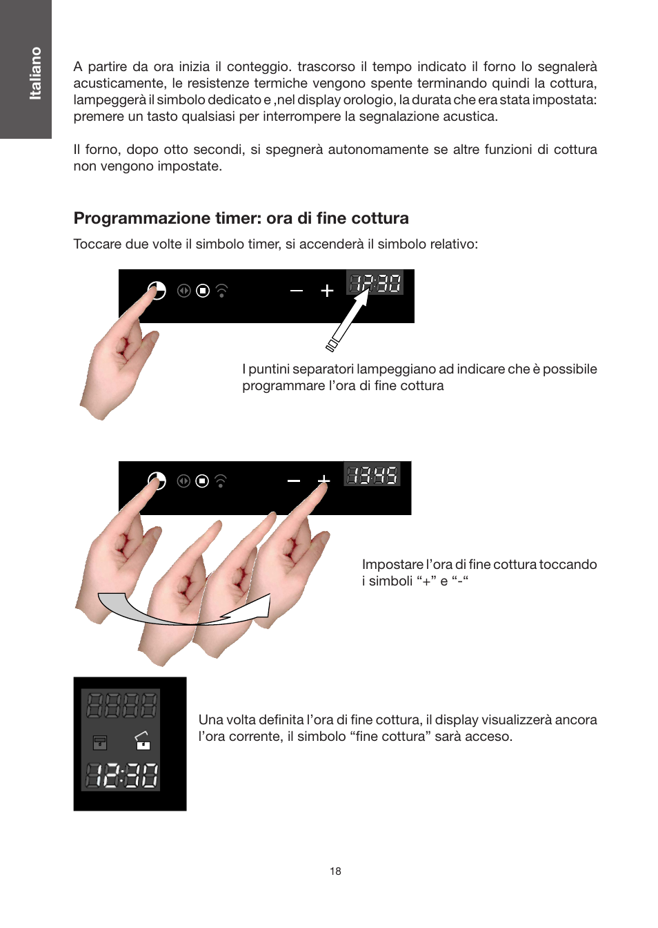 Programmazione timer: ora di fine cottura | Baumatic BO920TS User Manual | Page 21 / 162