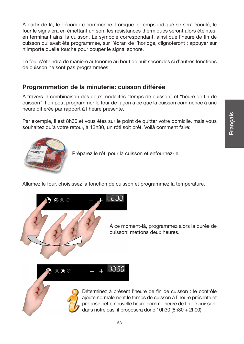 Programmation de la minuterie: cuisson différée | Baumatic BO920TS User Manual | Page 66 / 162