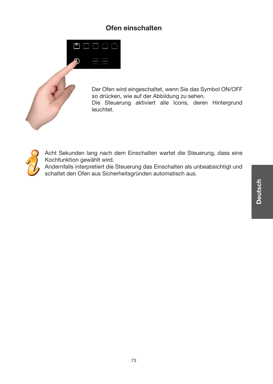 Ofen einschalten | Baumatic BO920TS User Manual | Page 76 / 162