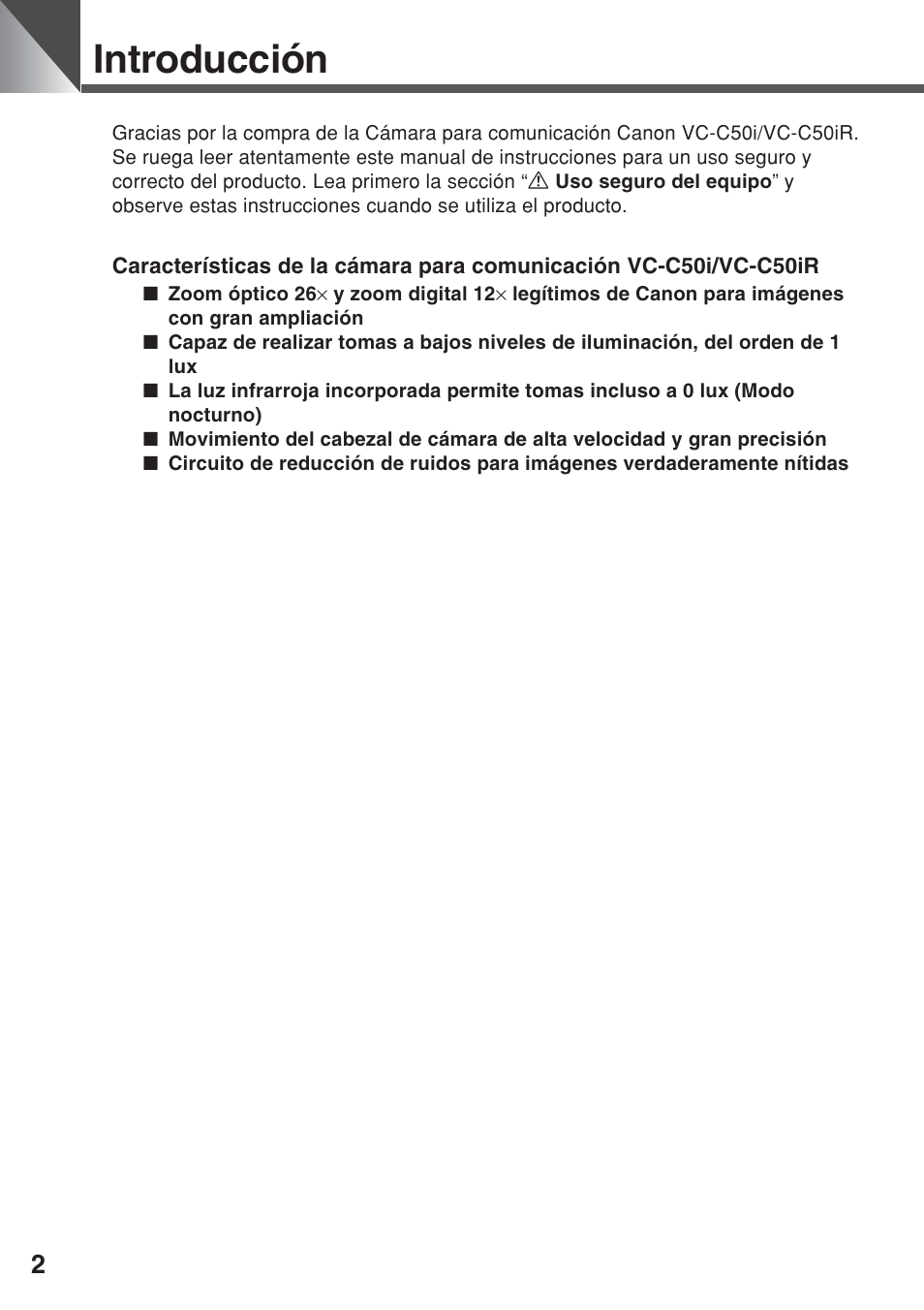 Introducción | Canon VC-C50iR User Manual | Page 124 / 246