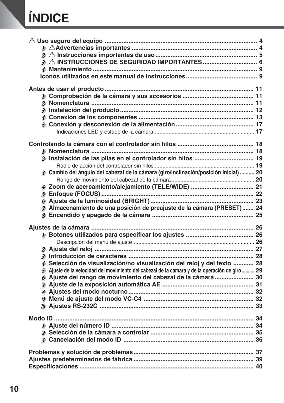 Índice | Canon VC-C50iR User Manual | Page 132 / 246