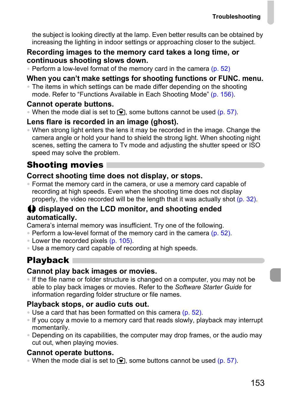 Shooting movies, Playback | Canon SX200 LS User Manual | Page 153 / 168